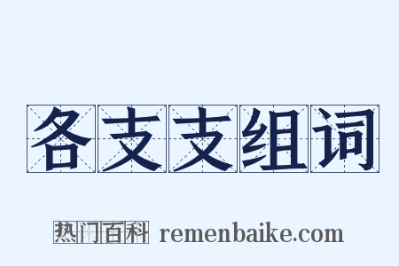 各支支组词是什么意思的图片